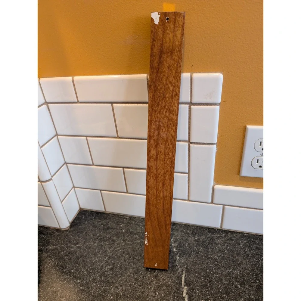 Vintage Wood and Brass Wall Mounted Tie Rack Closet Organizer 24 Hook Holder MCM